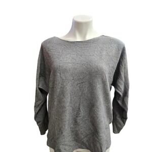 Women's Liv Milano Grey Longsleeve Sweater With Embellished Sleeves Sz L